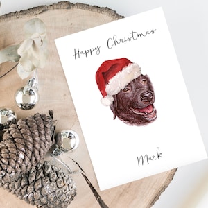 Personalisierte Labrador Retriever - Hund Weihnachtskarte -Hundeliebhaber Karte Karte, lustige Weihnachtskarte, Hundeliebhaber Karte, Hundebesitzer Karte Niedliche Hundekarte