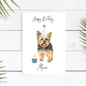 Yorkshire Terrier Karte- Geburtstagskarte Hund - Hundeliebhaber Karte Hundebesitzer Karte, Hundeliebhaber Karte Hundebesitzer Karte Niedliche Hundekarte