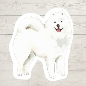 3 x Samoyed Vinyl stickers, dog mom sticker, dog lover gift, laptop sticker, bujo sticker, Bullet journal decal, watercolour