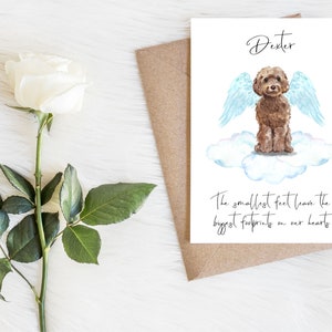 Cockapoo marrone personalizzato - carta di simpatia per cani - carta di amanti del cane carta del proprietario del cane, carta amante del cane carta del proprietario del cane Carta del cane carino