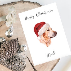 Personalisierte Labrador Retriever - Hund Weihnachtskarte -Hundeliebhaber Karte Karte, lustige Weihnachtskarte, Hundeliebhaber Karte, Hundebesitzer Karte Niedliche Hundekarte