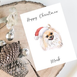 Personalisierte Pommern - Hund Weihnachtskarte -Hundeliebhaber Karte Karte, lustige Weihnachtskarte, Hundeliebhaber Karte, Hundebesitzer Karte Niedliche Hundekarte