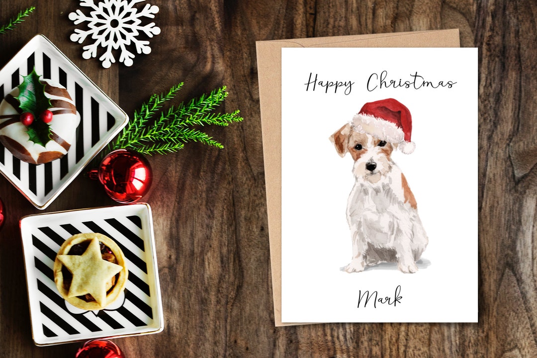 Allynn's Divertidas Tarjetas De Navidad Para Perros En Caja Con Sobres, Paquete Surtido Incluye 4 Diseños