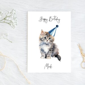 Ragamuffin personnalisé - Carte d'anniversaire de chat - Carte d'amoureux des chats Carte de propriétaire de chat, carte d'anniversaire drôle, carte d'amoureux des chats Carte de propriétaire de chat Carte de chat mignon