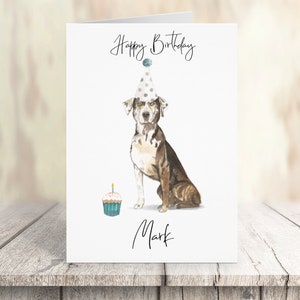 Personalised Catahoula Leopard Dog - dog Birthday card -dog lovers card dog owner card, dog lover card dog owner card Cute dog card