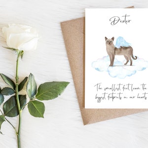 Tonkinois personnalisé - Carte de sympathie de chat - Carte d'amoureux de chat Carte de propriétaire de chat, carte de perte d'animal familier, carte d'amant de chat, carte de propriétaire de chat, chat mignon