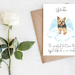 Gepersonaliseerde Yorkshire Terrier-hond sympathiekaart-hondenliefhebbers kaart hondenbezitter kaart hondenliefhebber kaart hondenbezitter kaart hond verlies kaart, huisdier verlies