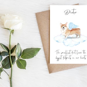 Personalisierte Corgis - Hund Beileidskarte -Hundeliebhaber Karte Hundebesitzer Karte, Hundeliebhaber Karte Hundebesitzer Karte Hund Verlust Karte, Haustier Verlust