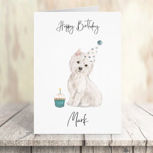 Personalisierte Westie - Hundegeburtstagskarte - Hundeliebhaber Karte Hundebesitzer, Hundeliebhaber Karte
