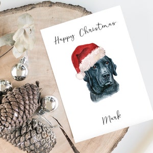 Personalisierte Labrador Retriever - Hund Weihnachtskarte -Hundeliebhaber Karte Karte, lustige Weihnachtskarte, Hundeliebhaber Karte, Hundebesitzer Karte Niedliche Hundekarte