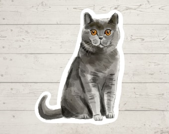 3 x British Shorthair cat sticker, British shorthair mom sticker, British shorthair gift, laptop sticker, bujo sticker, Bullet journal decal