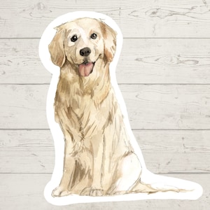 3 x Golden Retriever Vinyl stickers, dog mom sticker, dog lover gift, laptop sticker, bujo sticker, Bullet journal decal, watercolour