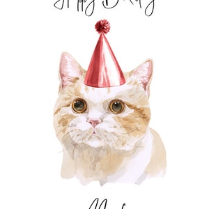 Personalised Munchkin Cat Birthday card Cat lovers card Cat owner card, Funny birthday card, Cat owner card, Cute cat card image 8