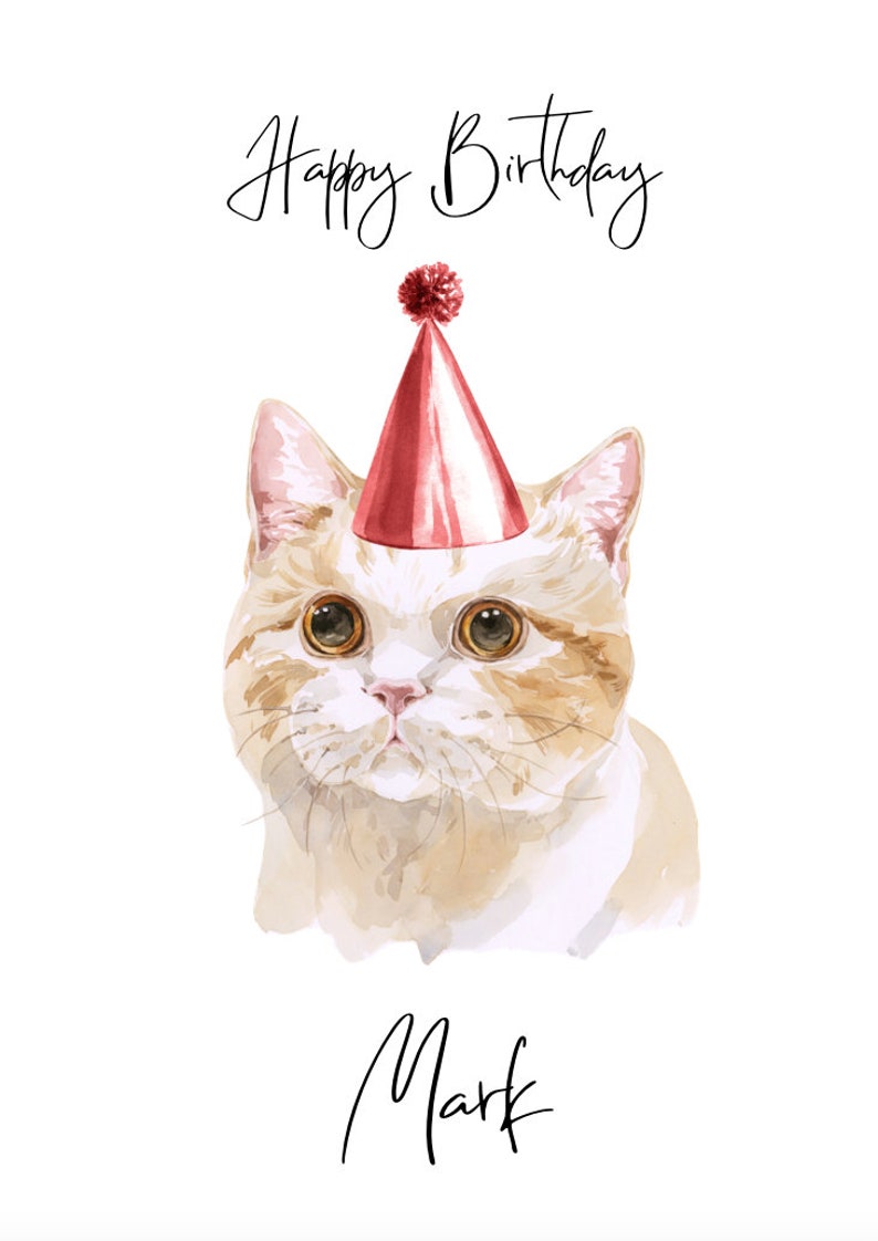 Personalised Munchkin Cat Birthday card Cat lovers card Cat owner card, Funny birthday card, Cat owner card, Cute cat card image 8