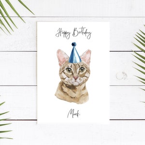 Bengale personnalisé - Carte d’anniversaire de chat - Carte d’amour de chat Carte de propriétaire de chat, Carte d’anniversaire drôle, Carte d’amour de chat, Carte de propriétaire de chat, Carte de chat mignon
