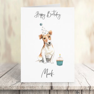 Personalizzato Jack Russell - cane Biglietto di compleanno - Carta per gli amanti dei cani Carta del proprietario del cane, Carta del proprietario del cane Della carta del cane Carino