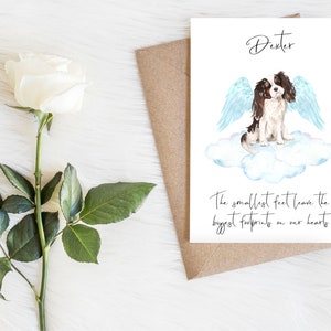 Cavalier King Charles spaniel personalizzato - carta di simpatia per cani - carta degli amanti dei cani carta del proprietario del cane, carta dell'amante del cane carta del proprietario del cane Carta del cane carino