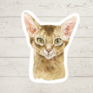 3 x Abyssinian cat stickers, Abyssinian mom sticker, Abyssinian gift  decal, laptop sticker, bujo sticker, Bullet journal decal, cat sticker