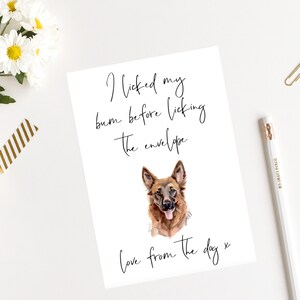 Berger allemand - chien Carte d’anniversaire - carte d’amoureux de chien carte de propriétaire de chien, carte d’amour de chien carte de propriétaire de chien Carte de chien mignon