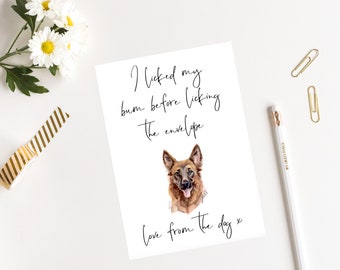 German Shepherd  - dog Birthday card -dog lovers card dog owner card, dog lover card dog owner card Cute dog card