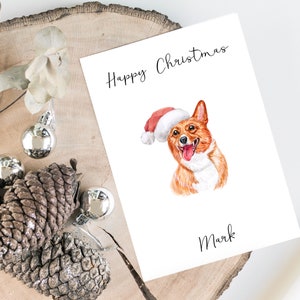 Personalisierte Corgis-Hund Weihnachtskarte -Hundeliebhaber Karte Karte, lustige Weihnachtskarte, Hundeliebhaber Karte, Hundebesitzer Karte Niedliche Hundekarte