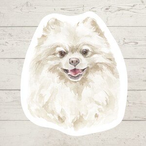 3 x Pomeranian Vinyl stickers, dog mum sticker dog dad, dog lover gift, laptop sticker, bujo sticker, Bullet journal decal, watercolour