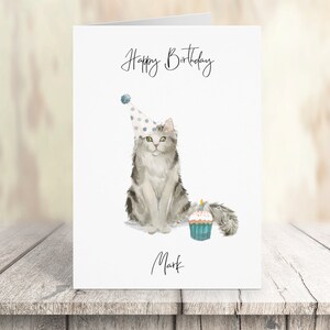 Ragamuffin personnalisé - Carte d’anniversaire cat -Carte d’amoureux de chat Carte de propriétaire de chat, carte d’anniversaire drôle, carte d’amant de chat carte de propriétaire de chat mignon