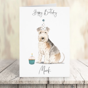 Lakeland Terrier personalizzato - biglietto di compleanno del cane - carta degli amanti del cane carta del proprietario del cane, carta del proprietario del cane della carta del cane carina carta del cane