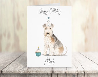 Personalised Lakeland Terrier - dog Birthday card -dog lovers card dog owner card, dog lover card dog owner card Cute dog card
