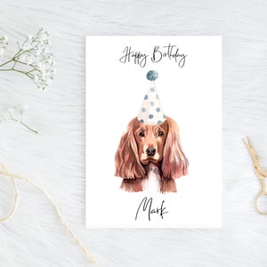 Personalisierte Cocker Spaniel - Hunde Geburtstagskarte - Hundeliebhaber Karte Hundebesitzer Karte, Hundeliebhaber Karte Hundebesitzer Karte Süße Hundekarte