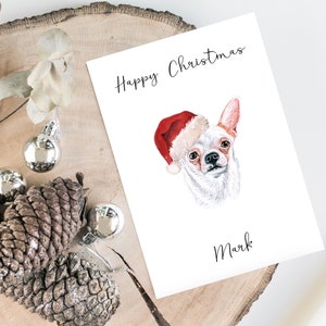 Personalisierte Chihuahua - Hund Weihnachtskarte - Hundeliebhaber Karte Karte, lustige Weihnachtskarte, Hundeliebhaber Karte, Hundebesitzer Karte Niedliche Hundekarte