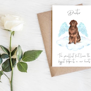 Terranova personalizada- tarjeta de condolencias para perros - tarjeta de amantes de los perros tarjeta de dueño de perro, tarjeta de amante de perro tarjeta de dueño de perro tarjeta de pérdida de perro, pérdida de mascotas
