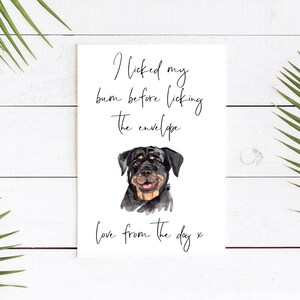 Rottweiler- Hunde Geburtstagskarte -Hundeliebhaber Karte Hundebesitzer Karte, Hundeliebhaber Karte Hundebesitzer Karte Süße Hundekarte
