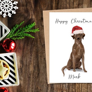 Personalisierte Braun Labrador Retriever - Hunde Weihnachtskarte Hundeliebhaber Karte Lustige Weihnachtskarte Hundeliebhaber Karte, Hundebesitzer Karte Süße Hundekarte