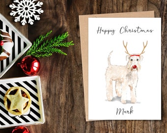 Personalised Wheaten Terrier - Dog Christmas card -dog lovers card card, Funny xmas card, dog lover card, dog owner card Cute dog card