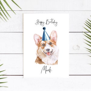 Personalisierte Corgis - Hunde Geburtstagskarte - Hundeliebhaber Karte Hundebesitzer Karte, Hundeliebhaber Karte Hundebesitzer Karte Süße Hundekarte
