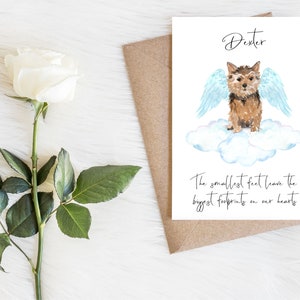 Personalizzato norfolk terrier - carta di simpatia per gli amanti del cane carta proprietario del cane carta amante del cane carta del proprietario del cane carta della perdita del cane, simpatia per la perdita dell'animale domestico