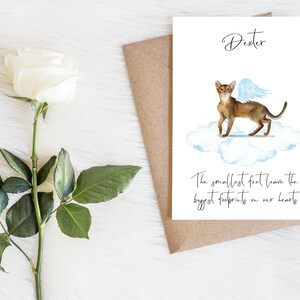 Abyssin personnalisé - Carte de sympathie pour chat - Carte d'amoureux des chats Carte de propriétaire de chat, carte de perte d'animal de compagnie, carte d'amant de chat, carte de propriétaire de chat, carte de chat mignon