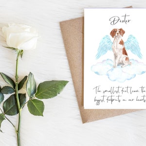 Personalisierte Bretagne Hund - Hund Beileidskarte - Hundeliebhaber Karte Hundebesitzer Karte, Hundeliebhaber Karte Hundebesitzer Karte Niedliche Hundekarte