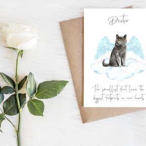 British shorthair personnalisé - Carte de sympathie pour chat - Carte d'amoureux des chats Carte de propriétaire de chat, carte de perte d'animal de compagnie, carte d'amant de chat, carte de propriétaire de chat, chat mignon