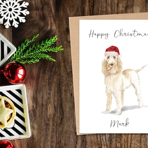 Personalisierte Spinone Italiano - Hunde Weihnachtskarte - Hundeliebhaber Karte, Lustige Weihnachtskarte, Hundeliebhaber Karte, Hundebesitzer Karte, Süße Hundekarte