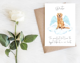 Golden retriever personalizado - tarjeta de condolencias para perros - tarjeta de amantes de los perros tarjeta de dueño de perro, tarjeta de amante de perros tarjeta de dueño de perro tarjeta de pérdida de perro, pérdida de mascotas