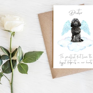 Cockapoo negro personalizado - tarjeta de simpatía del perro - tarjeta de los amantes del perro tarjeta del dueño del perro, tarjeta del amante del perro tarjeta del dueño del perro Tarjeta linda del perro