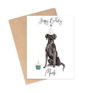 Personalised black labrador - dog Birthday card -dog lovers card dog owner card, dog lover card dog owner card Cute dog card image 5