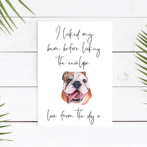 Personalisierte englische Bulldogge - Geburtstagskarte - Hundeliebhaber Karte Hundebesitzer Karte, Hundeliebhaber Karte Hundebesitzer Karte Süße Hundekarte