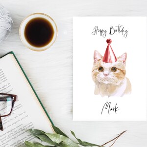 Personalised Munchkin Cat Birthday card Cat lovers card Cat owner card, Funny birthday card, Cat owner card, Cute cat card image 4
