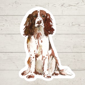 3 x English Springer Spaniel Vinyl stickers, dog mom sticker dog lover gift, laptop sticker, bujo sticker, Bullet journal decal, watercolour
