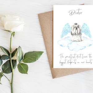Shih tzu personnalisée - carte de sympathie pour chien - carte d'amoureux des chiens, carte de propriétaire de chien, carte d'amant de chien, carte de propriétaire de chien, carte de perte de chien, perte d'animal de compagnie
