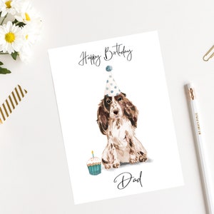 Personalizzato Cocker Spaniel - cane Biglietto di compleanno - Carta degli amanti del cane Carta del proprietario del cane, carta del proprietario del cane della carta del cane Carino carta del cane