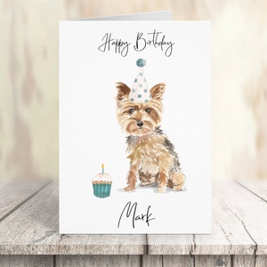 Niedliche Geburtstagskarte Yorkshire Terrier - Karte für Hundebesitzer, Karte für Hundebesitzer, Karte für Hundeliebhaber, Niedliche Hunde Karte